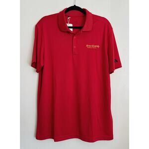 Red Men's Adidas Performance Polo Shirt L